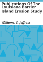 Publications_of_the_Louisiana_barrier_island_erosion_study